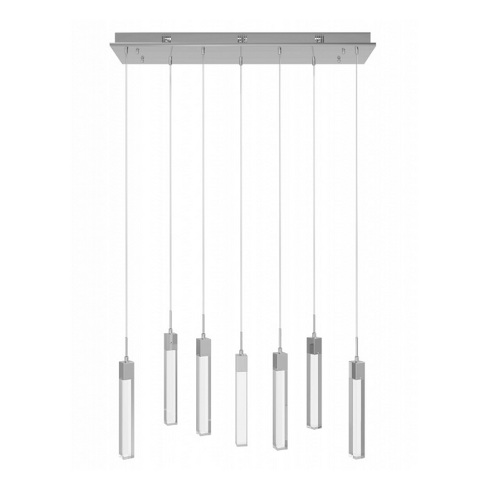 Avenue Lighting HF1900 The Original Glacier 7-lt 47" LED Pendant - Brushed Brass/Clear