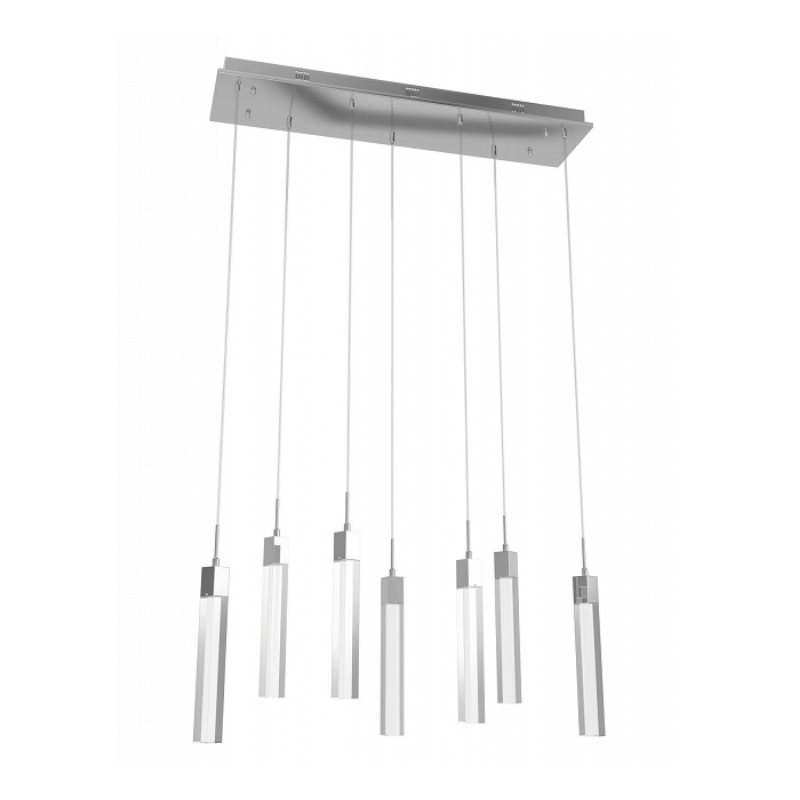 Avenue Lighting HF1900 The Original Glacier 7-lt 47" LED Pendant - Brushed Brass/Clear