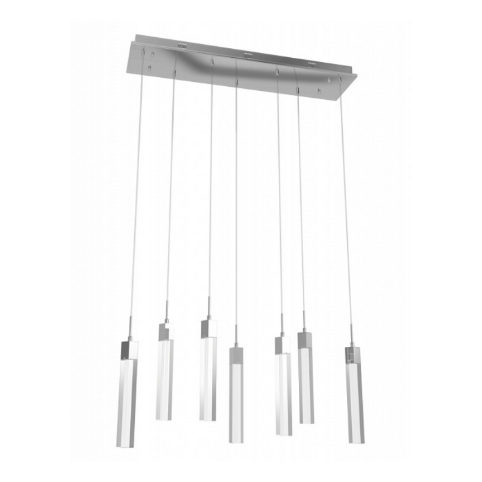 Avenue Lighting HF1900 The Original Glacier 7-lt 47" LED Pendant - Brushed Brass/Clear