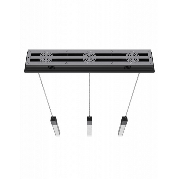 Avenue Lighting HF1900 The Original Glacier 3-lt 37" LED Pendant - Black/Bubbled