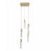 Avenue Lighting HF1900 The Original Glacier 5-lt 12" LED Pendant - Brushed Brass/Bubbled