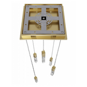 Avenue Lighting HF1900 The Original Glacier 5-lt 12" LED Pendant - Brushed Brass/Bubbled