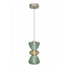 Avenue Lighting HF8970 Rosewood 2-lt 9" LED Pendant - Aged Brass/Green