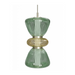 Avenue Lighting HF8970 Rosewood 2-lt 9" LED Pendant - Aged Brass/Green