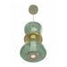 Avenue Lighting HF8970 Rosewood 2-lt 9" LED Pendant - Aged Brass/Green