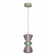 Avenue Lighting HF8970 Rosewood 2-lt 9" LED Pendant - Aged Brass/Purple