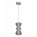 Avenue Lighting HF8970 Rosewood 2-lt 9" LED Pendant - Aged Brass/Purple