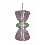 Avenue Lighting HF8970 Rosewood 2-lt 9" LED Pendant - Aged Brass/Purple