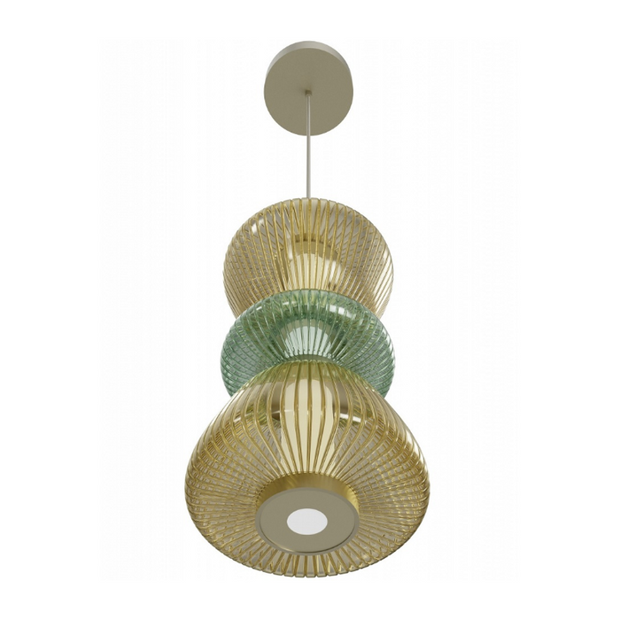 Avenue Lighting HF8970 Rosewood 2-lt 9" LED Pendant - Aged Brass/Yellow