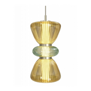 Avenue Lighting HF8970 Rosewood 2-lt 9" LED Pendant - Aged Brass/Yellow