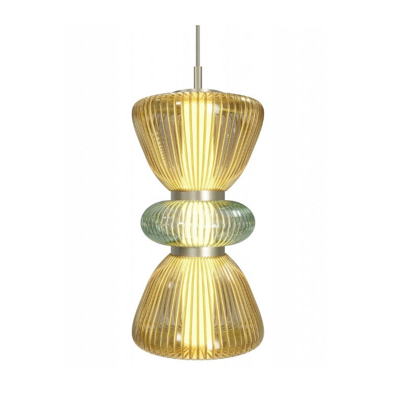 Avenue Lighting HF8970 Rosewood 2-lt 9" LED Pendant - Aged Brass/Yellow