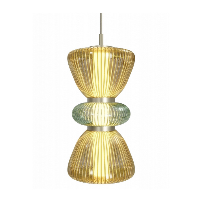 Avenue Lighting HF8970 Rosewood 2-lt 9" LED Pendant - Aged Brass/Yellow
