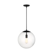 Generation 6801801 Leo Hanging Globe 1-lt 14" Pendant - Midnight Black