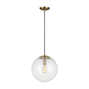 Generation 6801801EN7 Leo Hanging Globe 1-lt 14" LED Pendant - Satin Brass