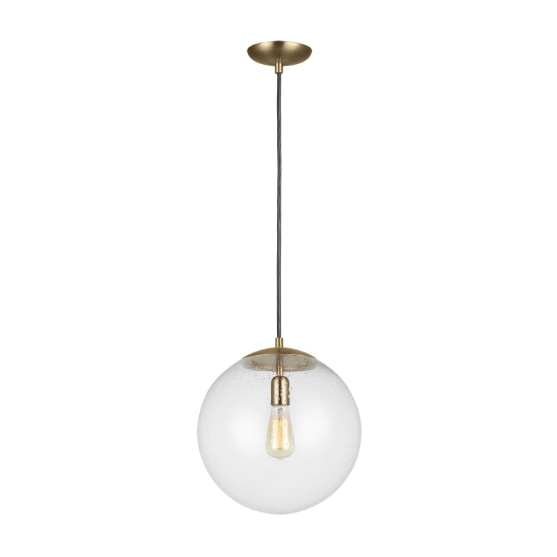 Generation 6801801EN7 Leo Hanging Globe 1-lt 14" LED Pendant - Satin Brass