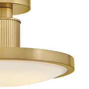 Hinkley 47593 Kiran 1-lt 6" LED Semi-Flush Mount - Lacquered Brass