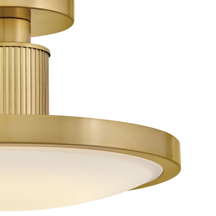 Hinkley 47593 Kiran 1-lt 6" LED Semi-Flush Mount - Lacquered Brass