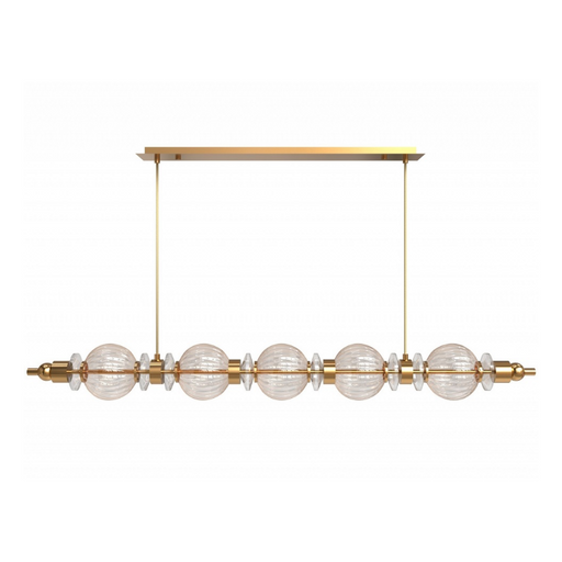 Avenue Lighting HF7955 Avra 5-lt 48" LED Pendant - Aged Brass