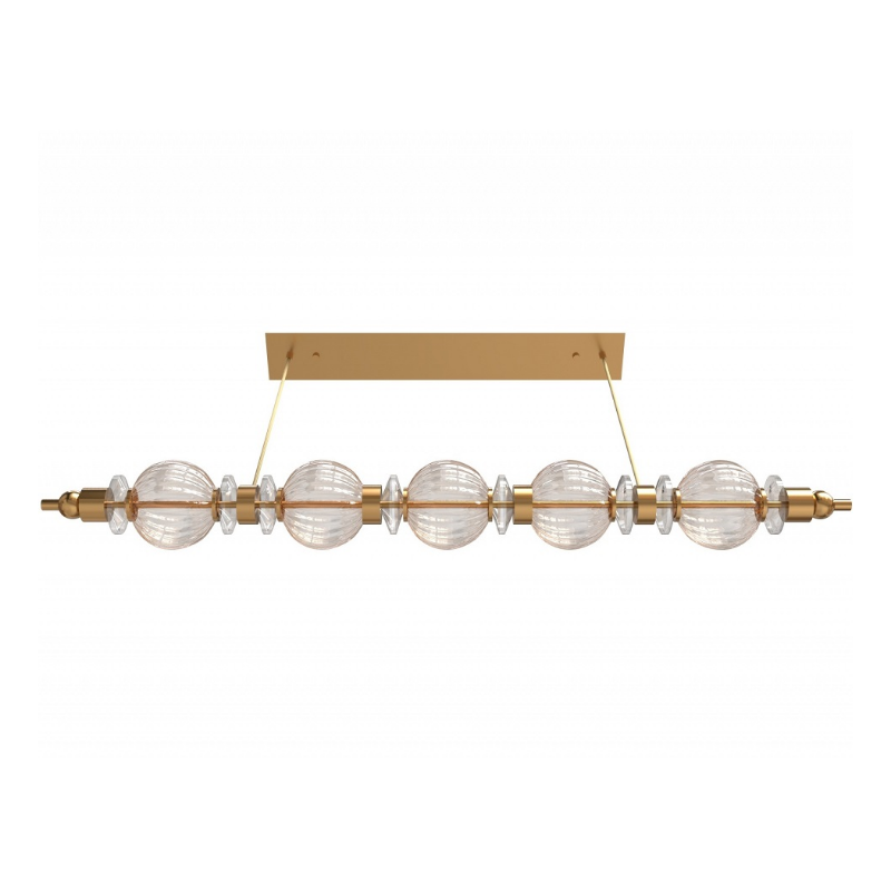 Avenue Lighting HF7955 Avra 5-lt 48" LED Pendant - Aged Brass