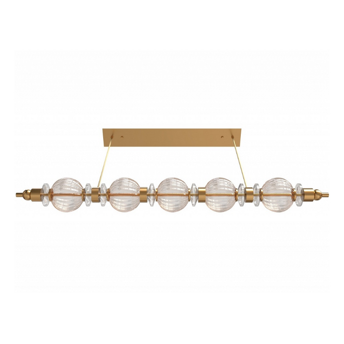 Avenue Lighting HF7955 Avra 5-lt 48" LED Pendant - Aged Brass