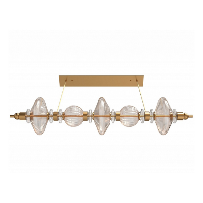 Avenue Lighting HF7977 Avra 5-lt 45" LED Pendant - Aged Brass
