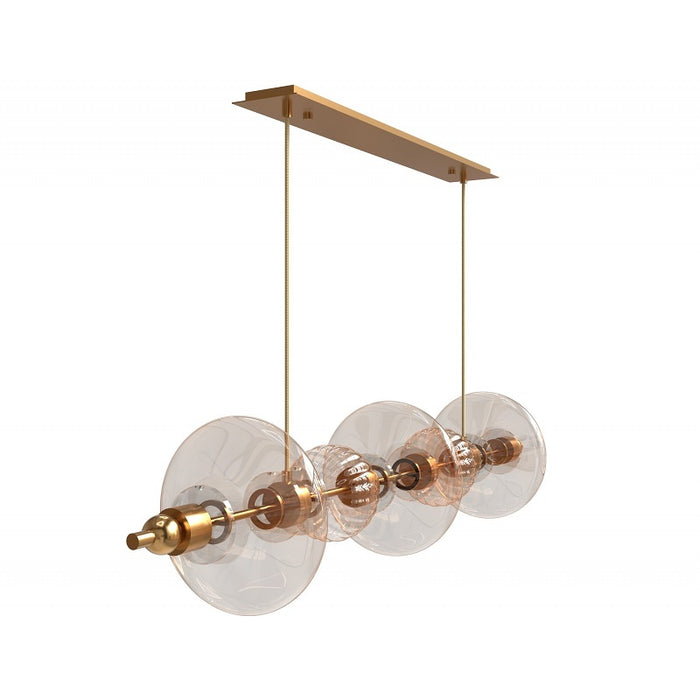 Avenue Lighting HF7977 Avra 5-lt 45" LED Pendant - Aged Brass