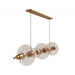 Avenue Lighting HF7977 Avra 5-lt 45" LED Pendant - Aged Brass