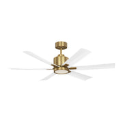 Generation Flera 52" Hugger Ceiling Fan with LED Light Kit - Brushed Brass