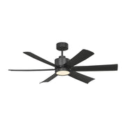 Generation Flera 52" Hugger Ceiling Fan with LED Light Kit - Midnight Black