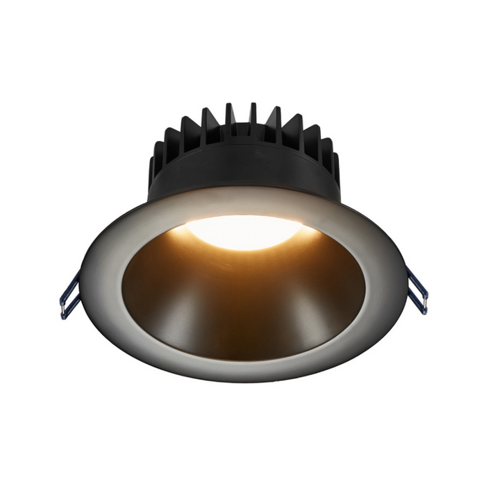 Lotus LD6R 6" 18W LED Round Deep Regressed Open Plenum Rated Downlight, 5CCT Selectable - Black/Black
