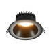 Lotus LD6R 6" 18W LED Round Deep Regressed Open Plenum Rated Downlight, 5CCT Selectable - Black/Black