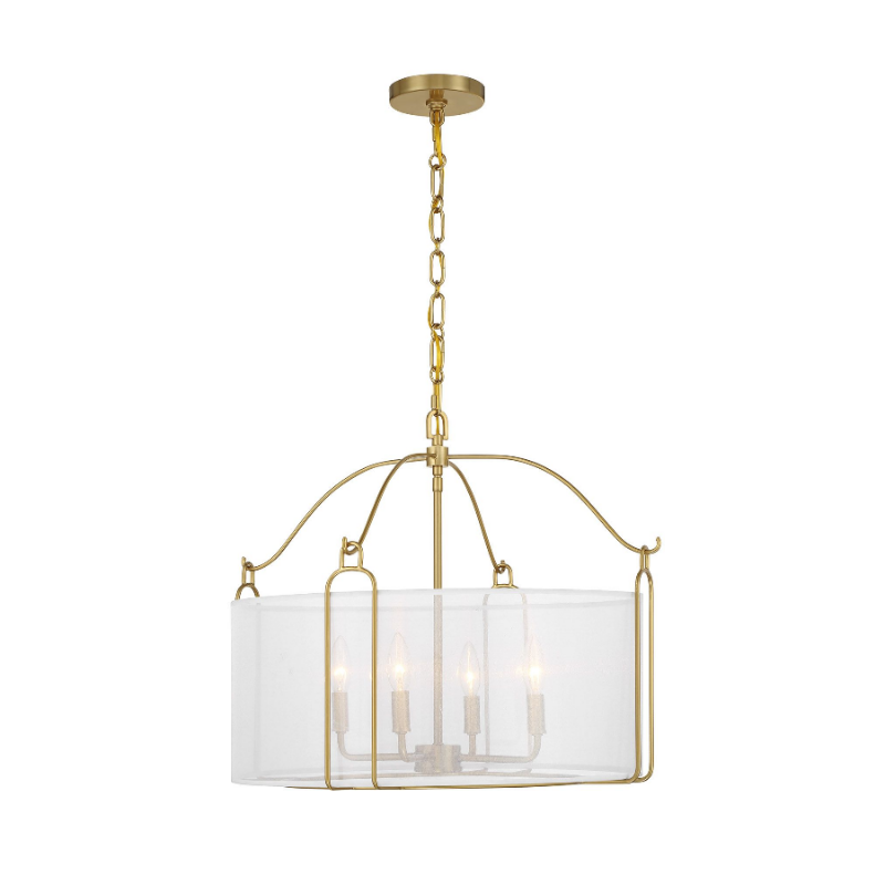 Savoy House 7-1693-4 Ashlay 4-lt 22" Pendant - Warm Brass