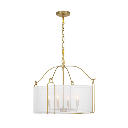 Savoy House 7-1693-4 Ashlay 4-lt 22" Pendant - Warm Brass