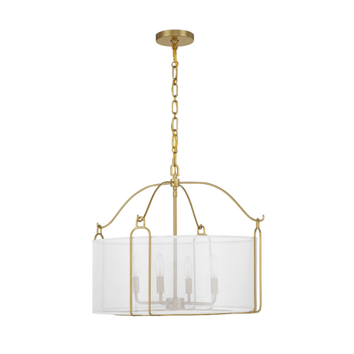 Savoy House 7-1693-4 Ashlay 4-lt 22" Pendant - Warm Brass