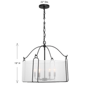 Savoy House 7-1693-4 Ashlay 4-lt 22" Pendant - Matte Black