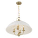 Savoy House 7-1725-4 Monterey 4-lt 22" Pendant - White and Warm Brass