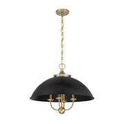 Savoy House 7-1725-4 Monterey 4-lt 22" Pendant - Matte Black and Warm Brass