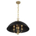 Savoy House 7-1725-4 Monterey 4-lt 22" Pendant - Matte Black and Warm Brass