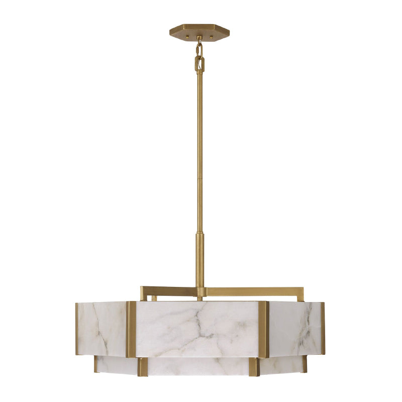 Savoy House 7-2333-6 Orleans 6-lt 24" Pendant - Distressed Gold