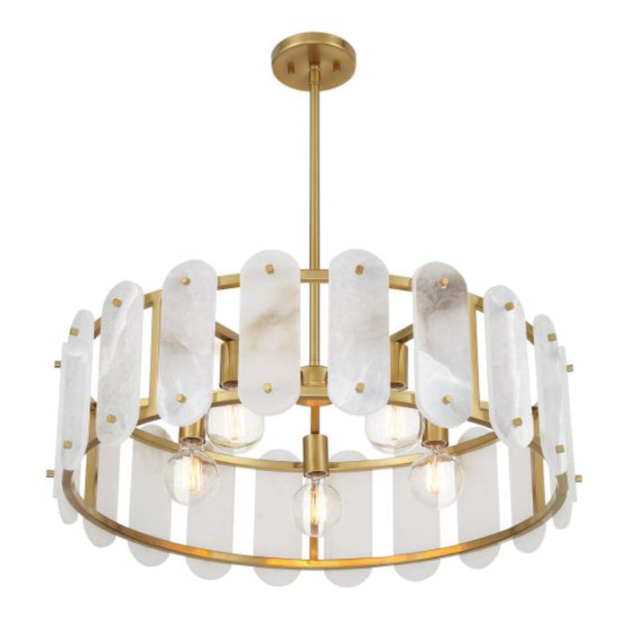 Savoy House 7-2911-5 Antolini 5-lt 29" Pendant - Warm Brass
