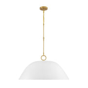 Savoy House 7-2918-1 Alta 1-lt 30" Pendant - White Bisque and Brass