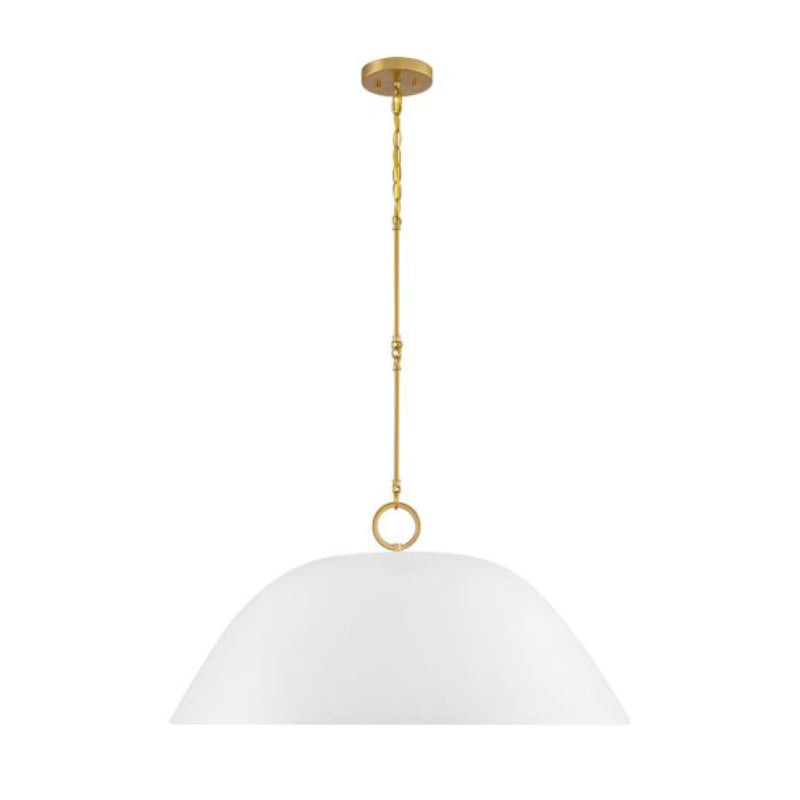 Savoy House 7-2918-1 Alta 1-lt 30" Pendant - White Bisque and Brass