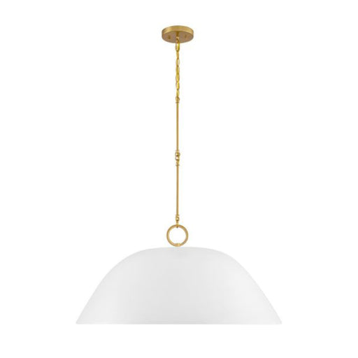 Savoy House 7-2918-1 Alta 1-lt 30" Pendant - White Bisque and Brass