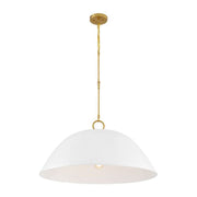 Savoy House 7-2918-1 Alta 1-lt 30" Pendant - White Bisque and Brass