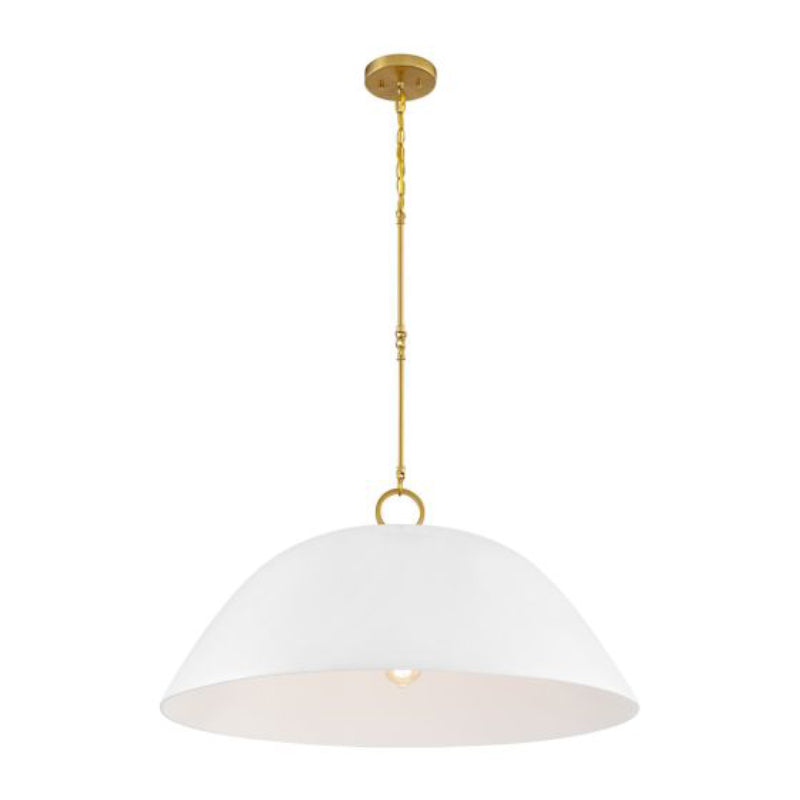 Savoy House 7-2918-1 Alta 1-lt 30" Pendant - White Bisque and Brass