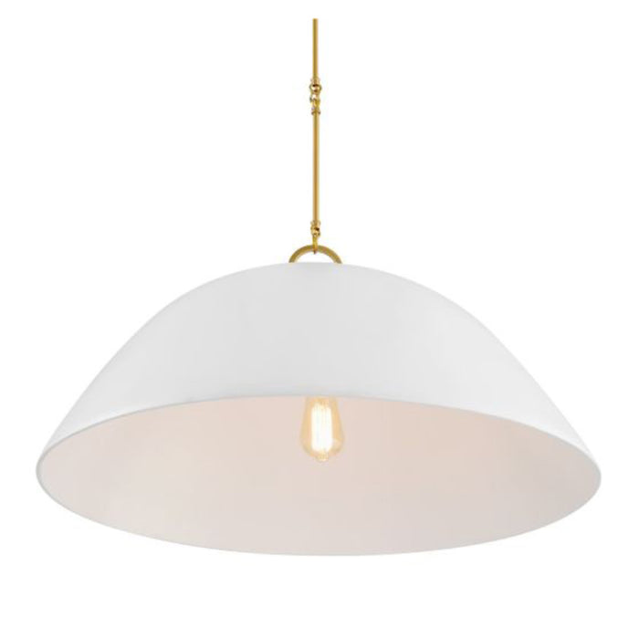 Savoy House 7-2918-1 Alta 1-lt 30" Pendant - White Bisque and Brass