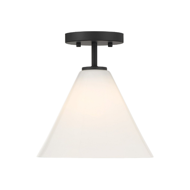 Savoy House 7-4011-1 Blair 1-lt 10" Mini-Pendant/Semi-Flush Mount - Matte Black