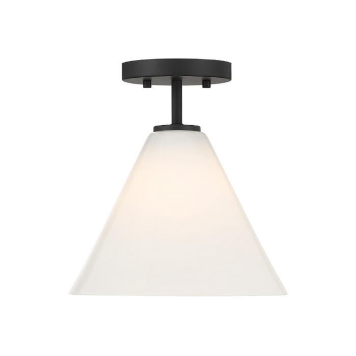 Savoy House 7-4011-1 Blair 1-lt 10" Mini-Pendant/Semi-Flush Mount - Matte Black