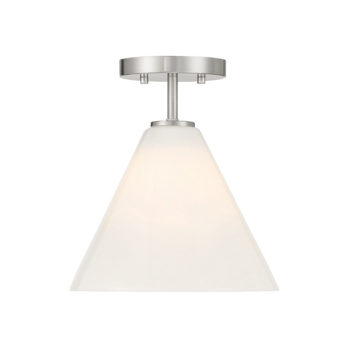 Savoy House 7-4011-1 Blair 1-lt 10" Mini-Pendant/Semi-Flush Mount - Satin Nickel