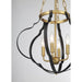 Savoy House 7-4866-4 Mercer 4-lt 20" Pendant - Matte Black and Warm Brass